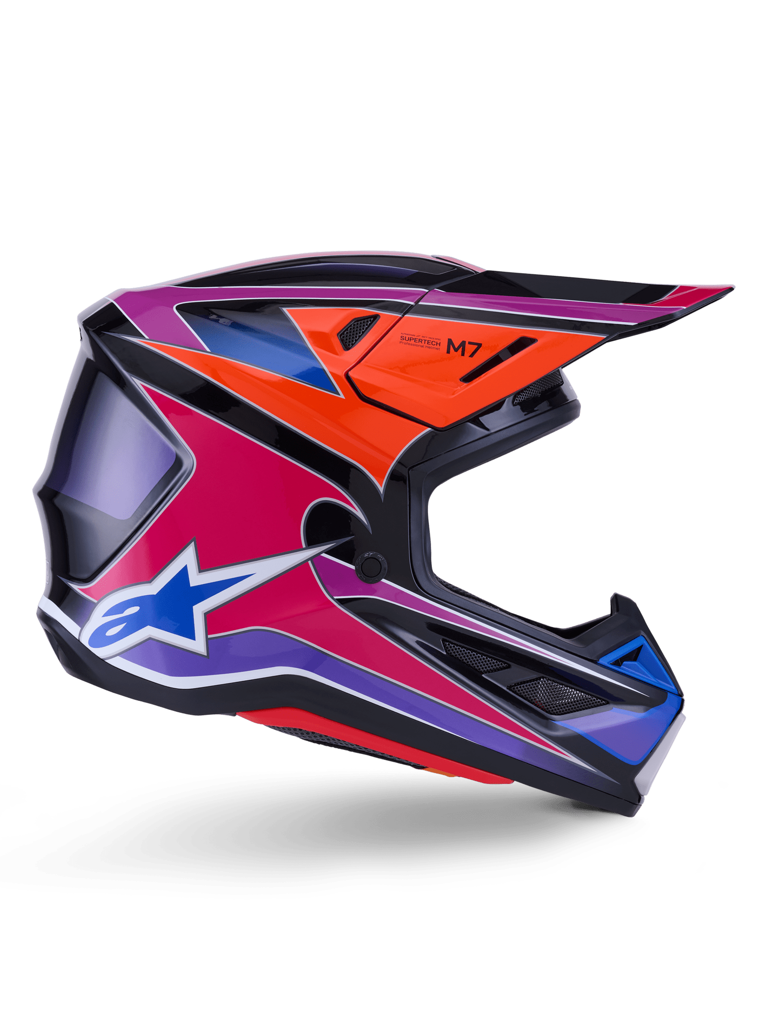 Alpinestars S - M7 Fuse Helm ECE22.06 Blau, Lila, Rosa - MxProStoreParts