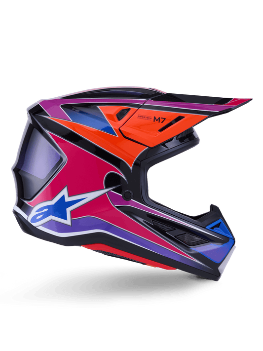Alpinestars S - M7 Fuse Helm ECE22.06 Blauw Paars Roze - MxProStoreParts