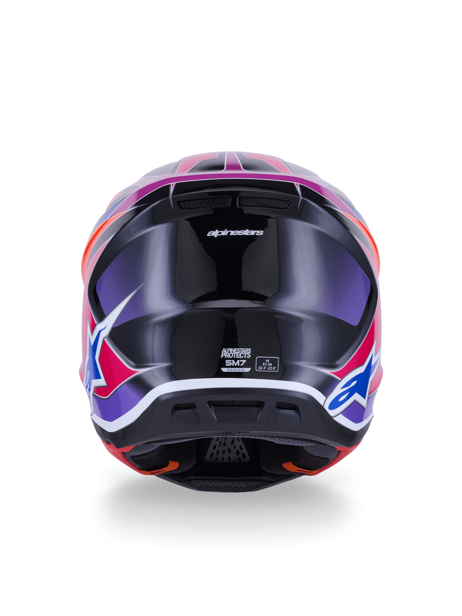 Alpinestars S-M7 Fuse Helm ECE22.06 Blau, Lila, Rosa - MxProStoreParts