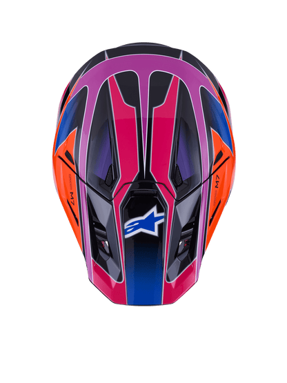 Alpinestars S - M7 Fuse Helm ECE22.06 Blau, Lila, Rosa - MxProStoreParts