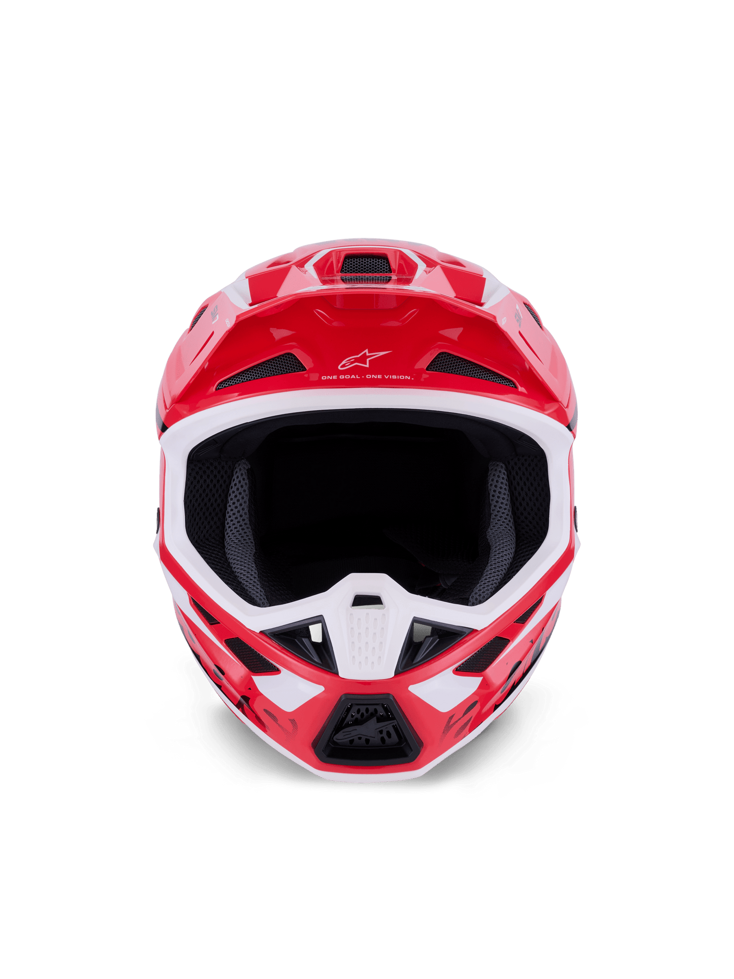 Alpinestars S-M7 Deed Vollgesichtshelm ECE 22.06 Rot-Schwarz-Weiß Glänzend - MxProStoreParts