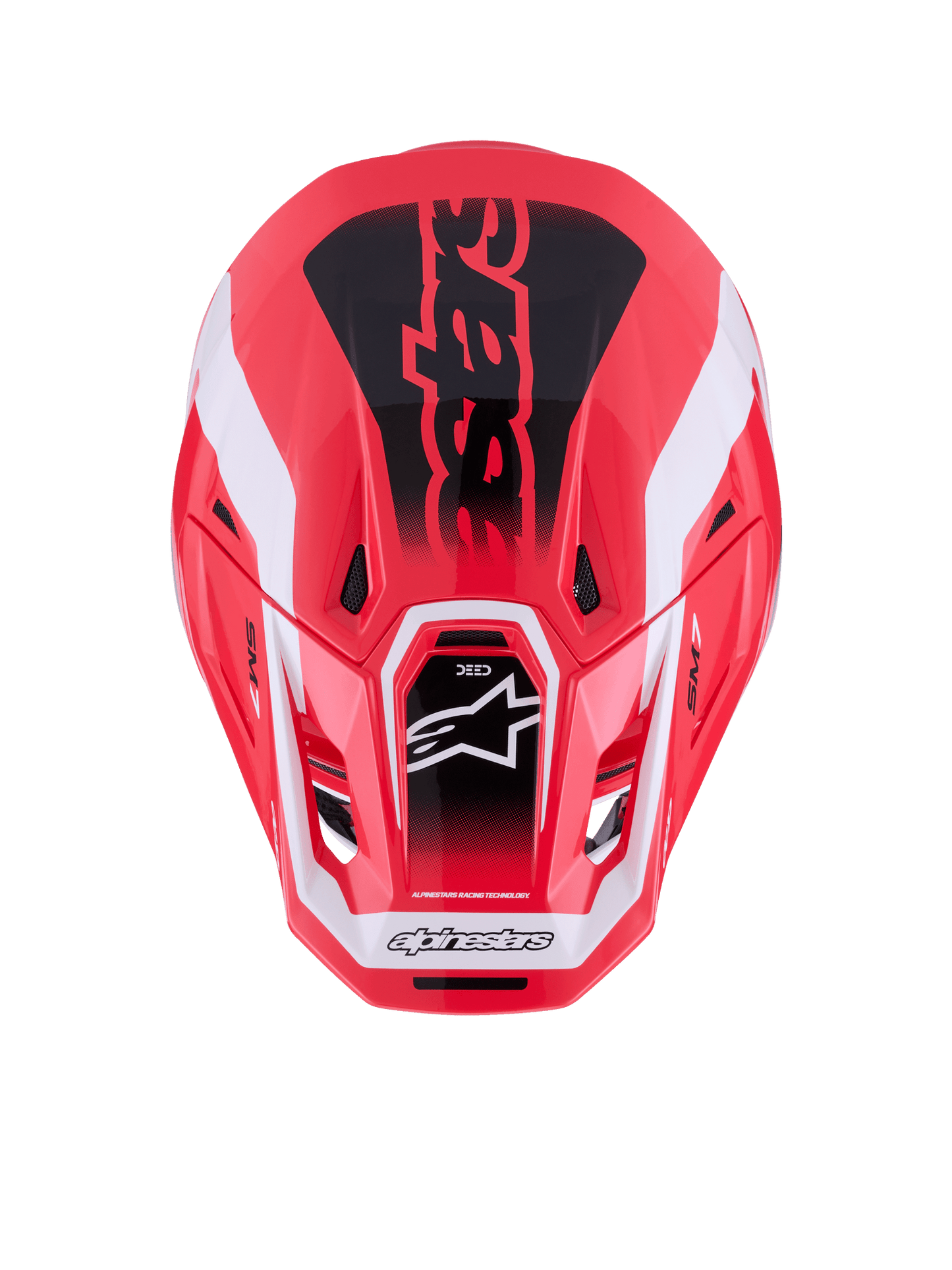 Alpinestars S-M7 Deed Vollgesichtshelm ECE 22.06 Rot-Schwarz-Weiß Glänzend - MxProStoreParts
