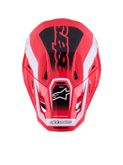 Alpinestars S-M7 Deed Vollgesichtshelm ECE 22.06 Rot-Schwarz-Weiß Glänzend - MxProStoreParts