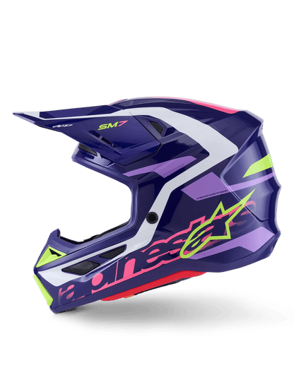 Alpinestars S - M7 Deed Helm Purple Pink Glossy ECE 22.06 - MxProStoreParts