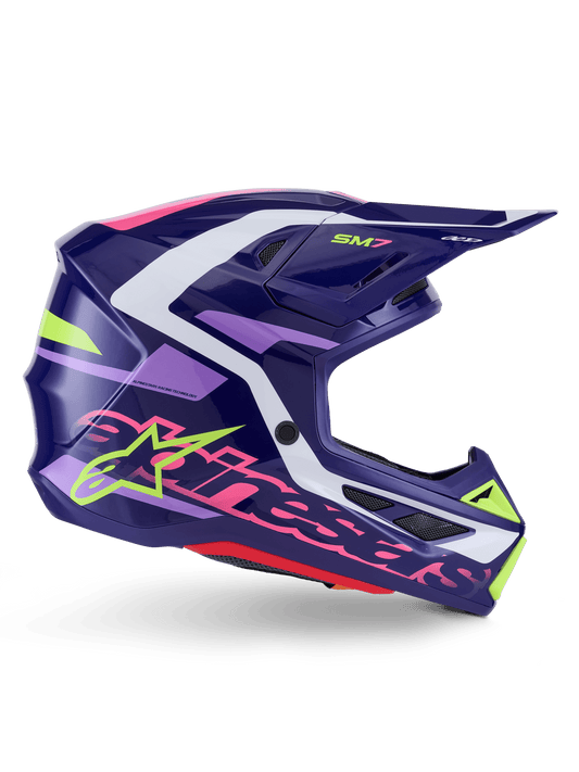 Alpinestars S - M7 Deed Helm Purple Pink Glossy ECE 22.06 - MxProStoreParts