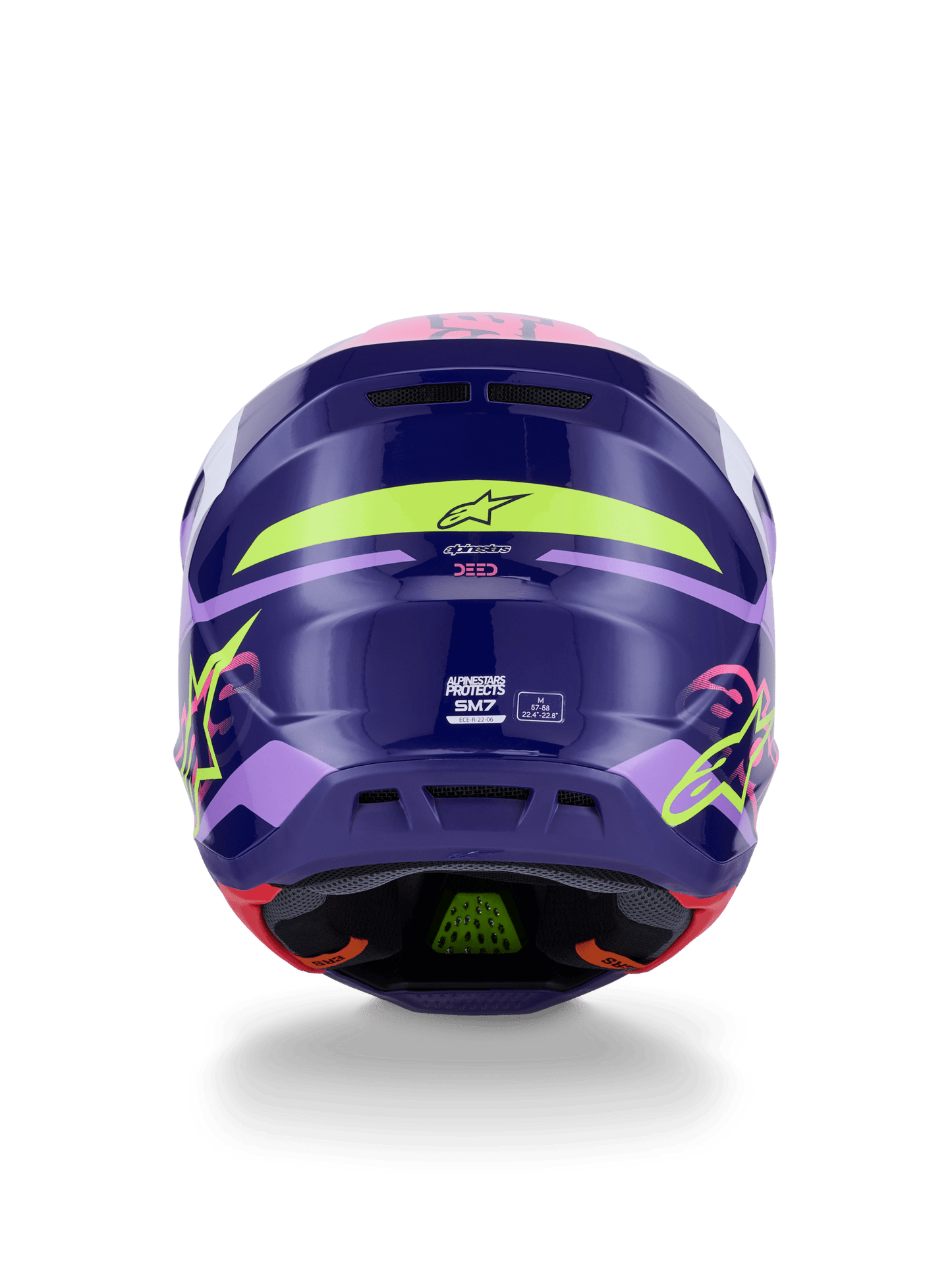 Alpinestars S - M7 Deed Helm Purple Pink Glossy ECE 22.06 - MxProStoreParts