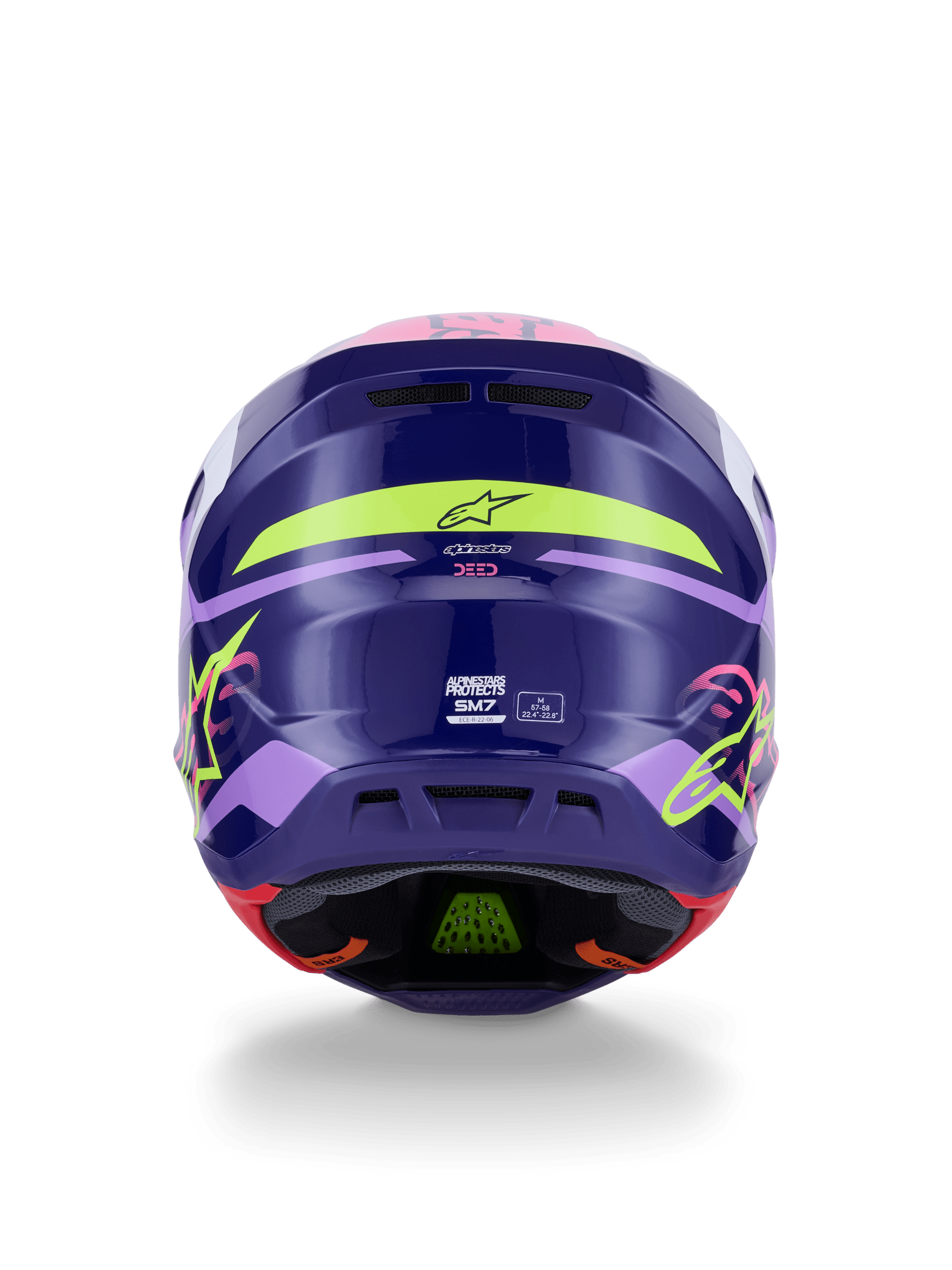 Alpinestars S - M7 Deed Helm Purple Pink Glossy ECE 22.06 - MxProStoreParts