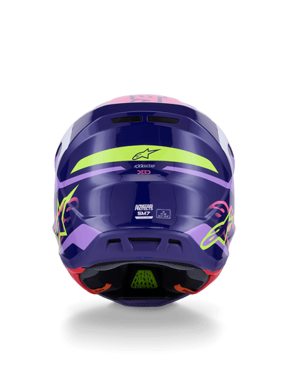 Alpinestars S - M7 Deed Helm Purple Pink Glossy ECE 22.06 - MxProStoreParts