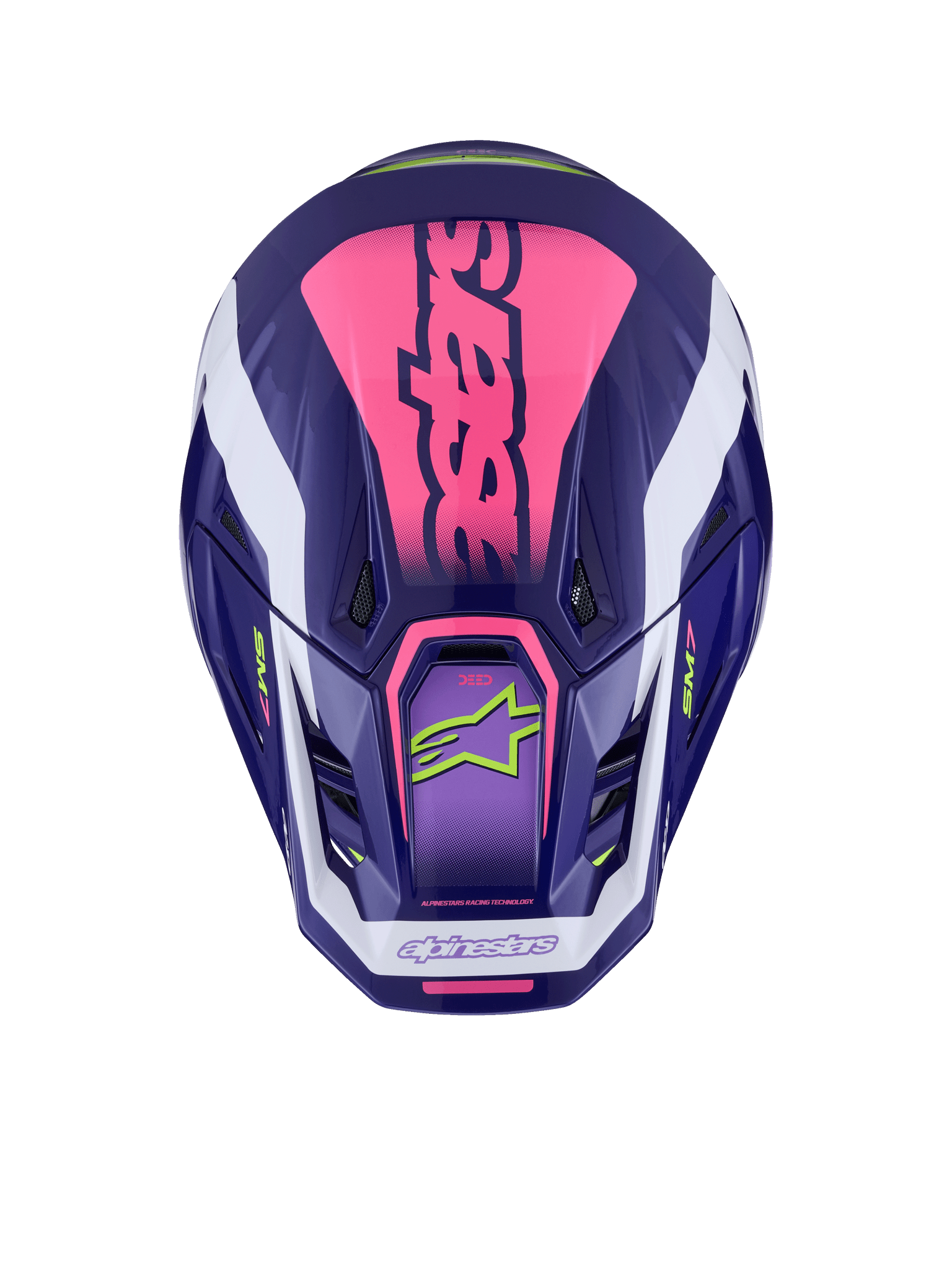 Alpinestars S - M7 Deed Helm Purple Pink Glossy ECE 22.06 - MxProStoreParts