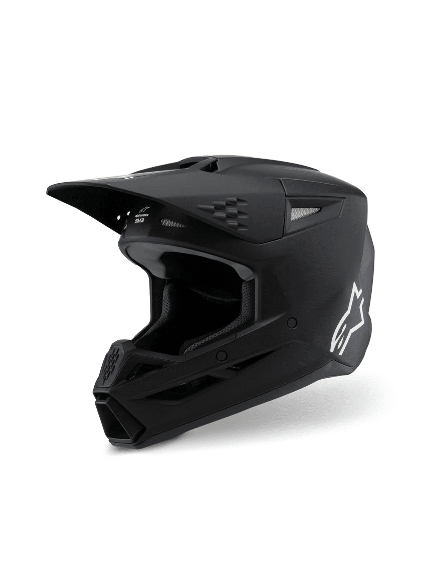 Alpinestars MX Jeugd/Kinderen crosshelm SM3 Solid Zwart 2026 collectie