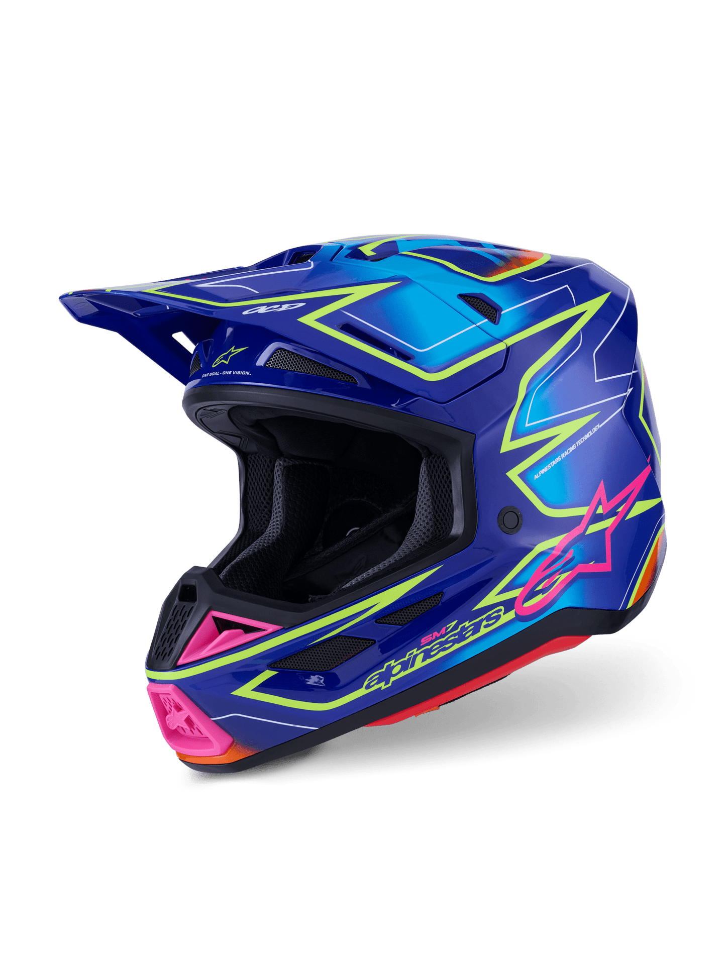 Alpinestars S - M7 Cast Helm Fluo glänzend mit aerodynamischem Design – MxProStoreParts