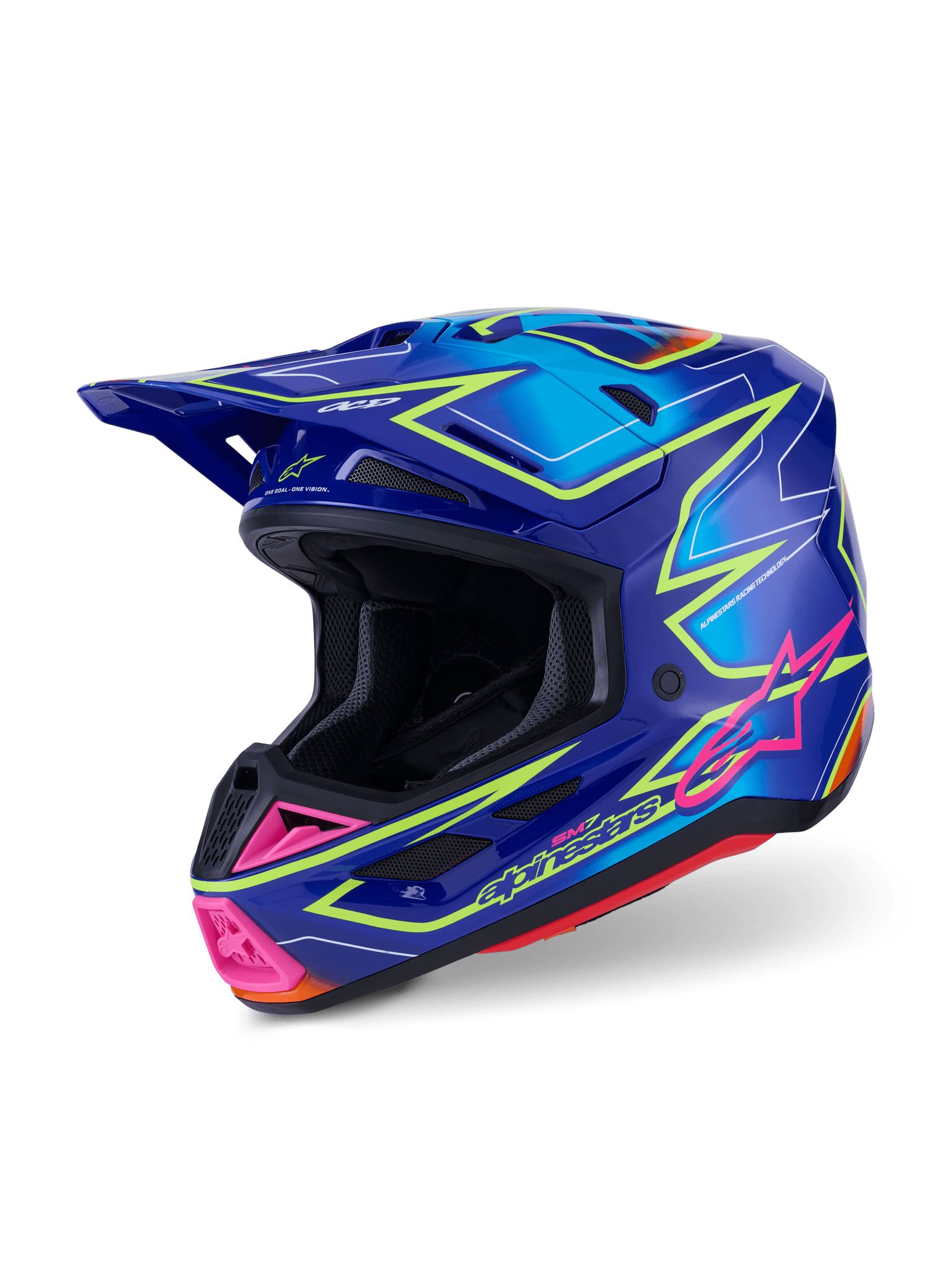 Alpinestars S - M7 Cast Helm Fluo glänzend mit aerodynamischem Design – MxProStoreParts