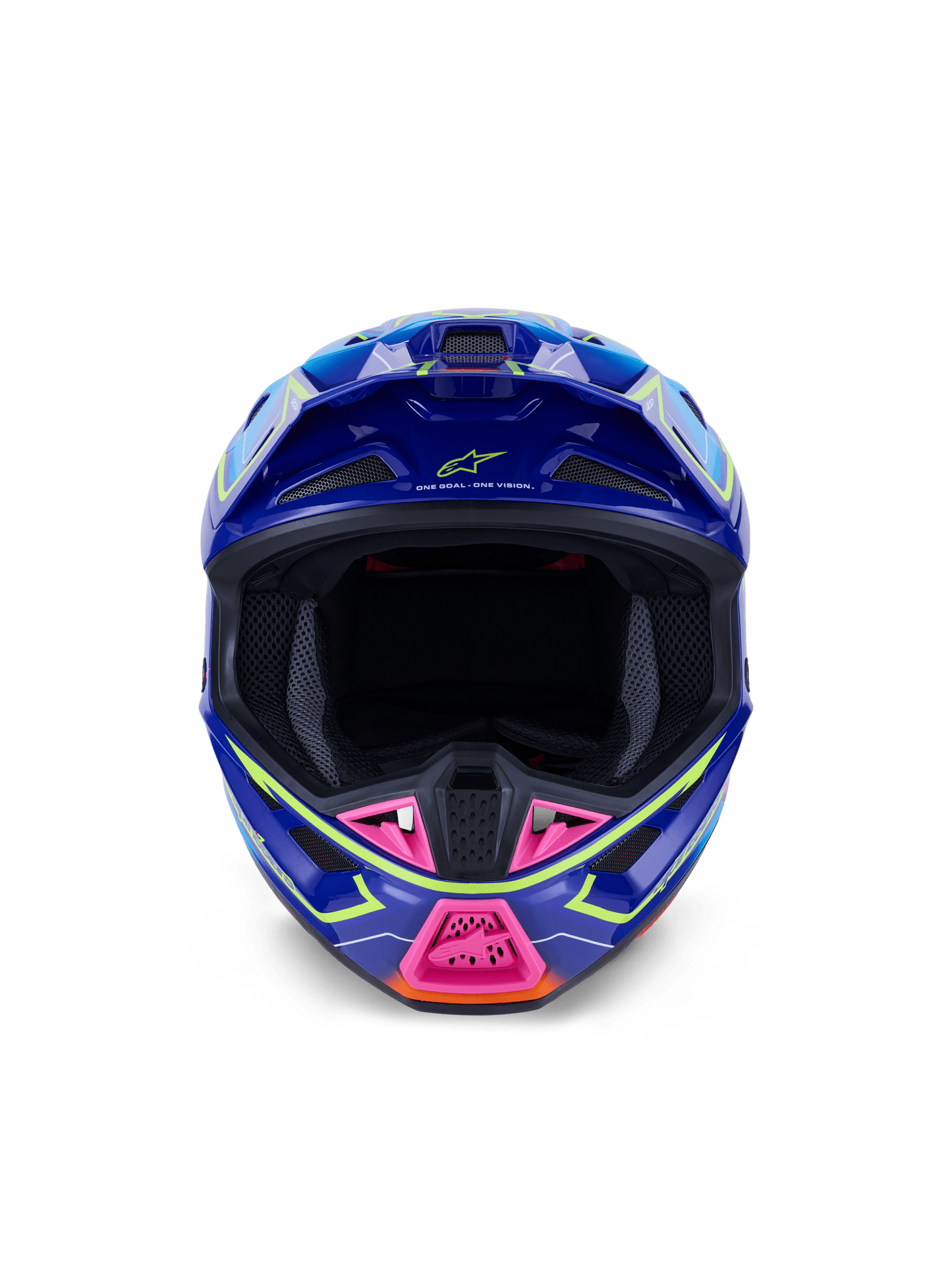 Alpinestars S-M7 Cast Helm fluoreszierend glänzend mit aerodynamischem Design - MxProStoreParts
