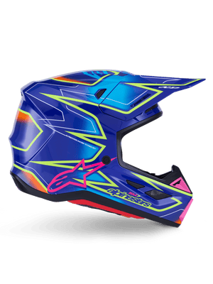 Alpinestars S-M7 Casque Moulé Fluorescent Brillant Avec Design Aérodynamique