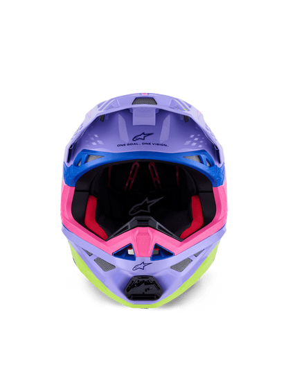 Alpinestars Supertech M10 Jett Lawrence Helm aerodynamisch lila-rosa-gelb - MxProStoreParts