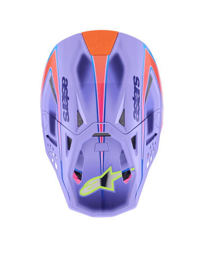 Alpinestars Supertech M10 Jett Lawrence Helm – aerodynamisch, lila-rosa-gelb – MxProStoreParts