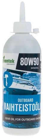 Greentek Outboard 80W90 mineral transmission oil, 250ml bottle