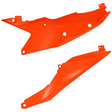 Polisport Zijnummerborden Oranje KTM SX 125/150/250/300 2023- & SX-F 250/350/450 2023- & EXC/EXC-F 250/300/350/450/500 2024-