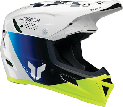 THOR Reflex Sport Strike MIPS crosshelm – Blauw/Wit/Fluogeel glanzend - MxProStoreParts