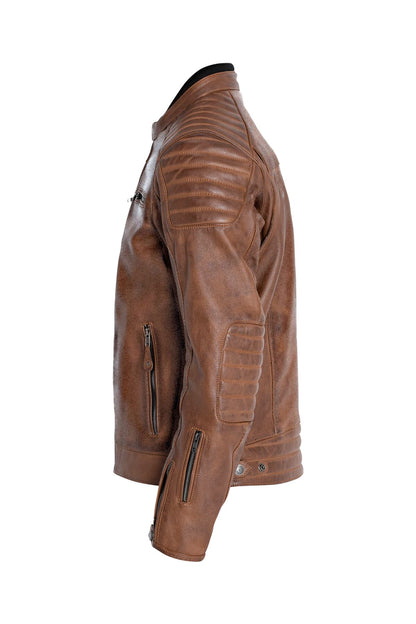JOHN DOE Dexter leren motorjas voor heren, bruin, maat M