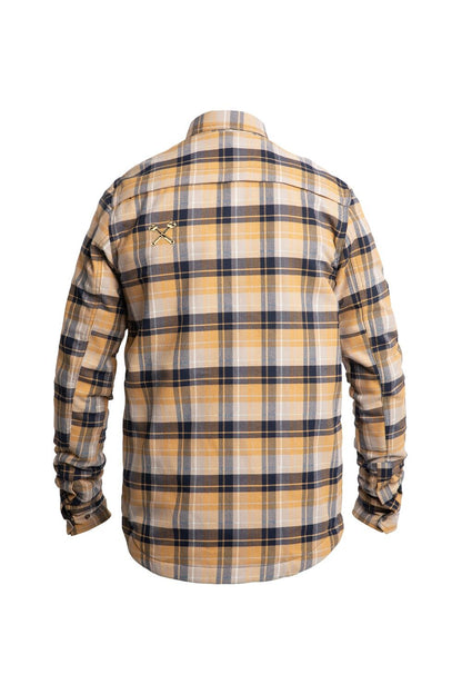 JOHN DOE Motoshirt herenjas 3XL – zwart/wit/geel
