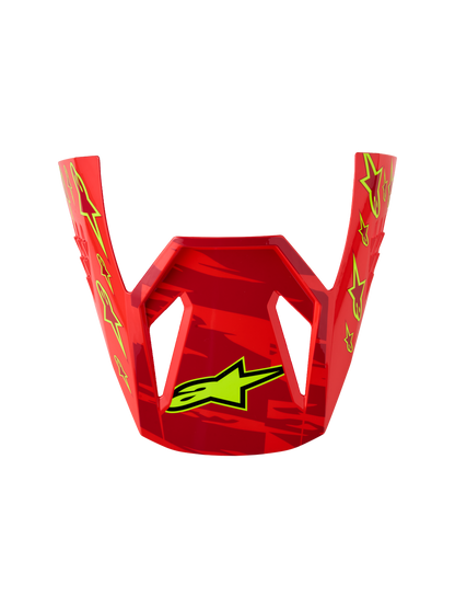 Alpinestars SM3 Jeugd Falcon Vizier Rood Fluo Wit Blauw Geel Fluo Glanzend One Size