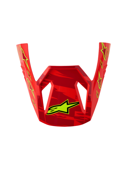 Alpinestars SM3 Jeugd Falcon Vizier Rood Fluo Wit Blauw Geel Fluo Glanzend One Size - MxProStoreParts