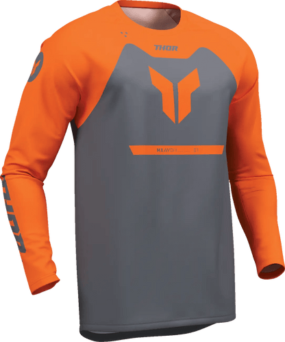THOR Jeugd Ridemode Menace crossshirt – Oranje/Donkergrijs