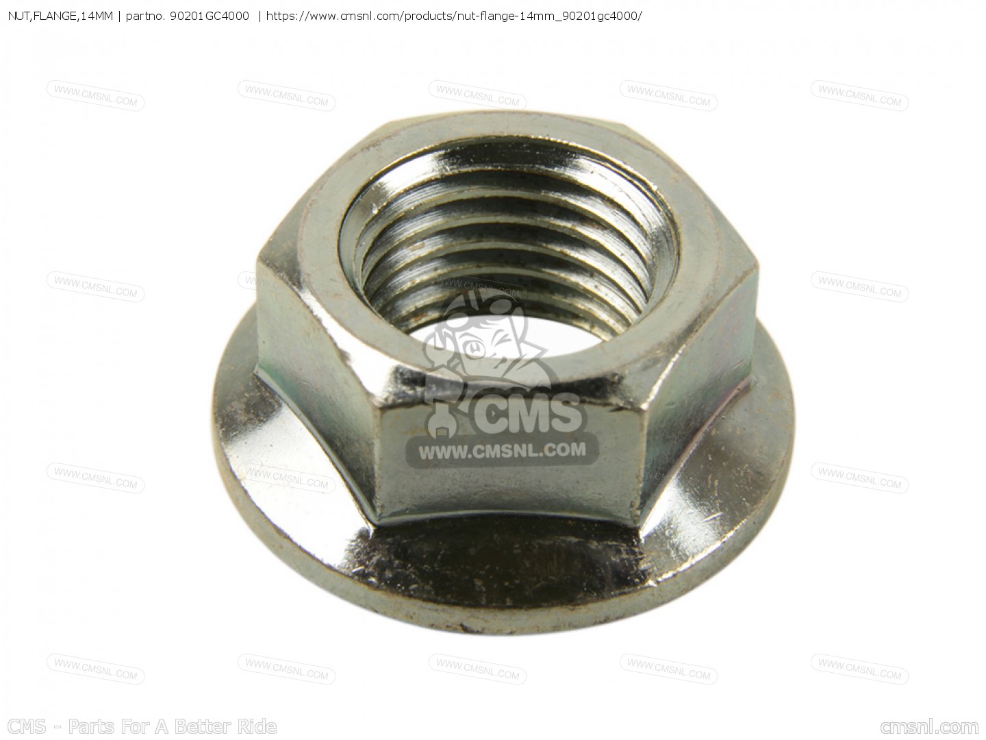 Honda OEM NUT,FLANGE,14MM 90201-GC4-000