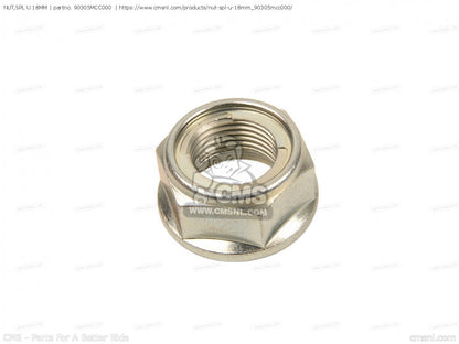 Honda OEM NUT,SPL U 18MM 90305-KS6-003