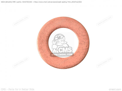 Honda OEM WASH SEALING 7MM 90447-KE1-000 ( waterpomp ring )