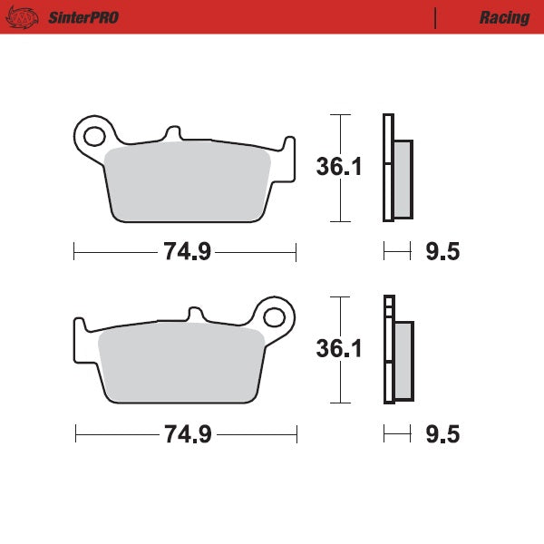 Moto Master achter remblokken Sinter Pro 091811