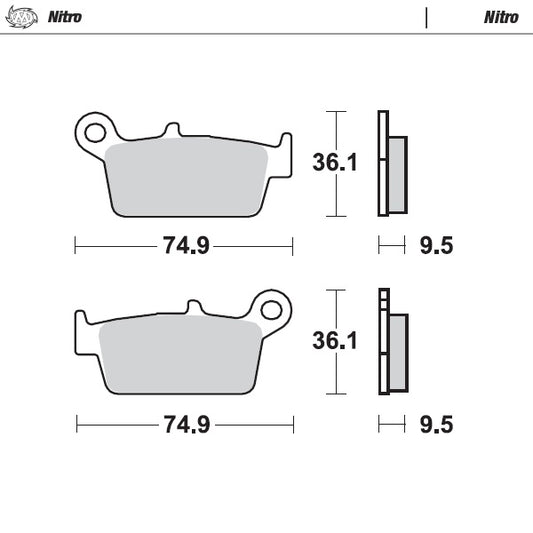 Moto Master achter remblokken Nitro 091821