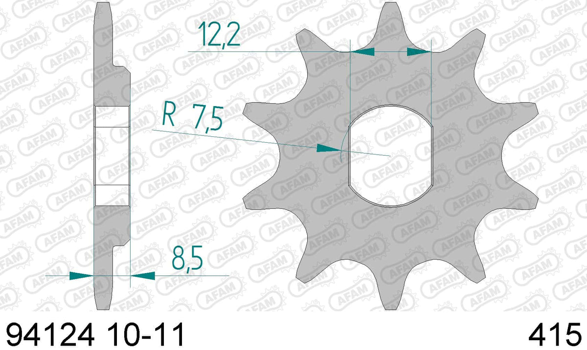 AFAM voortandwiel 10 tands KTM SX 50 06-23 & Husqvarna TC 50 17-23 & Gas Gas MC 50 21-23 - MxProStoreParts