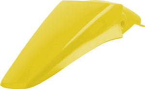 POLISPORT geel kunststof achterspatbord — voor o.a. SUZUKI RM 85 (2002–2012)