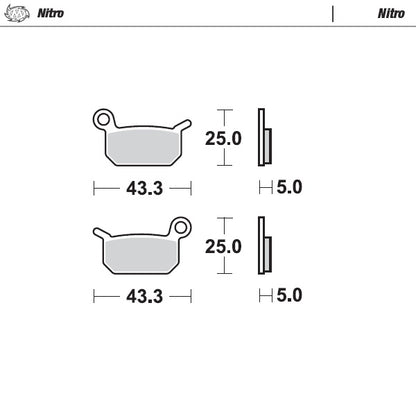 Mino Sintered Voor/Achter Remblokken – KTM SX 50 2002- & Husqvarna TC 50 2017-