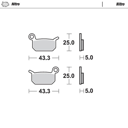 Mino Sintered Voor/Achter Remblokken – KTM SX 50 2002- & Husqvarna TC 50 2017-