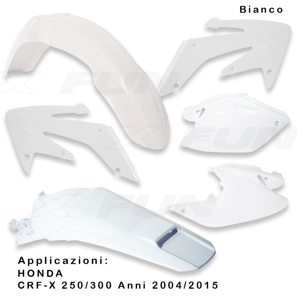 X-Fun plastic kit Wit Honda CRF 450X 2005-2007