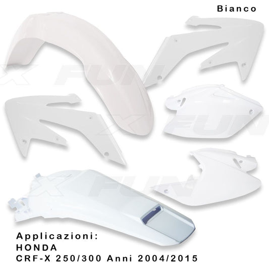 X-Fun plastic kit Wit Honda CRF 450X 2005-2007
