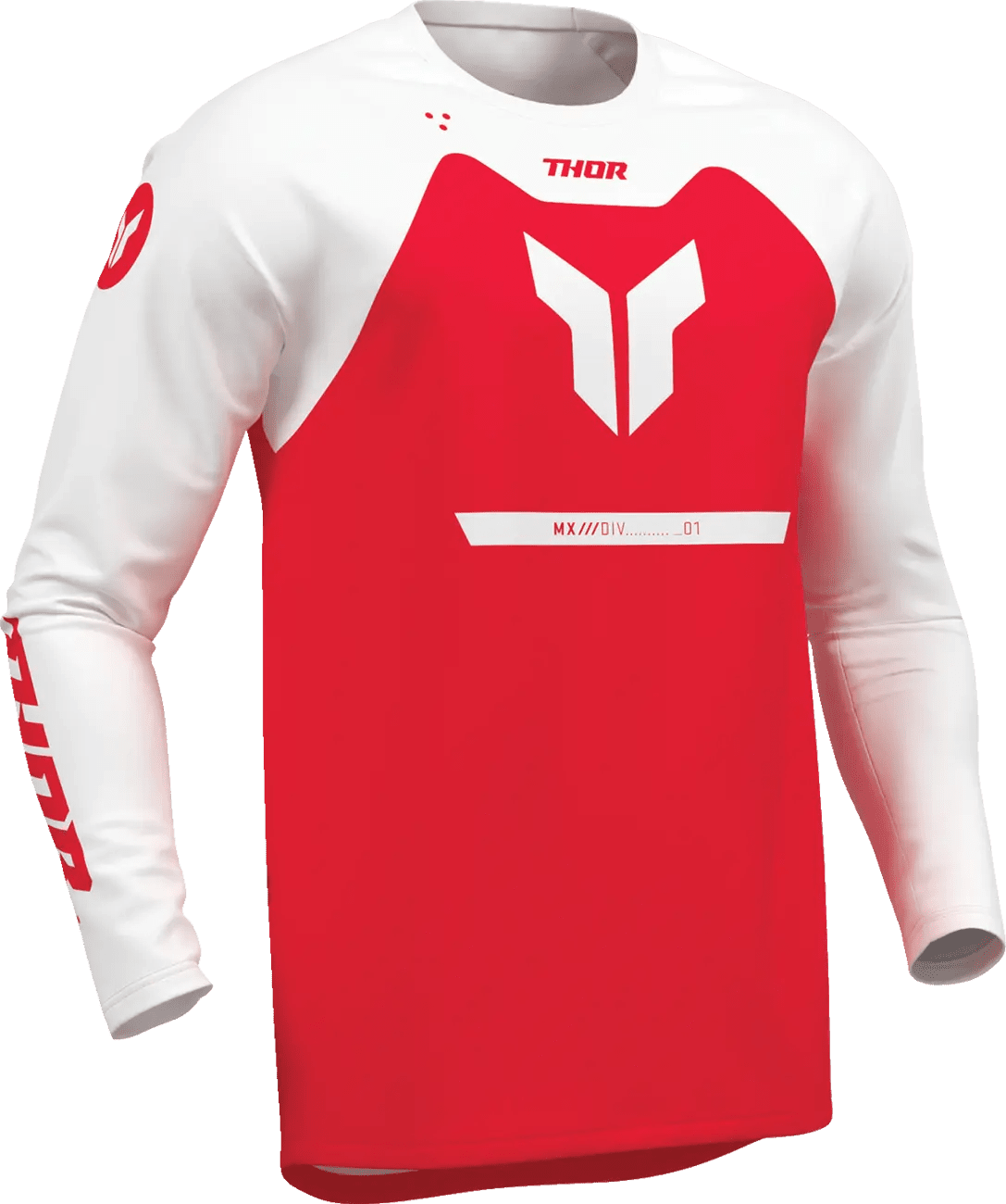 THOR Jeugd Ridemode Menace crossshirt – Rood/Wit