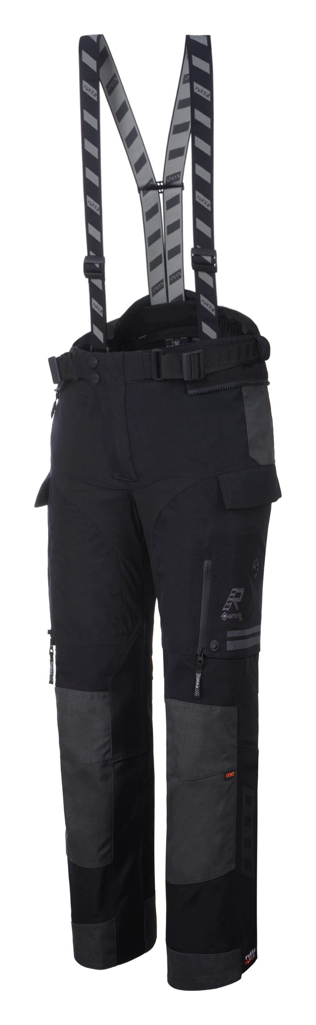 Rukka TITANTRAIL-R pants Black/Grey Short with Gore-Tex and reflective suspenders