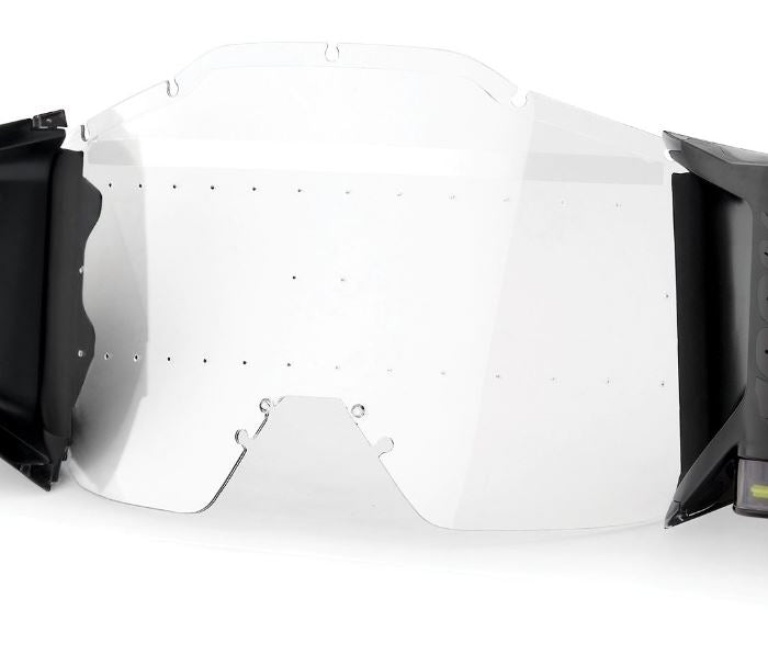 Montagevoorbeeld: FMF POWERBOMB YOUTH Film System Replacement Lens Clear; bril niet inbegrepen