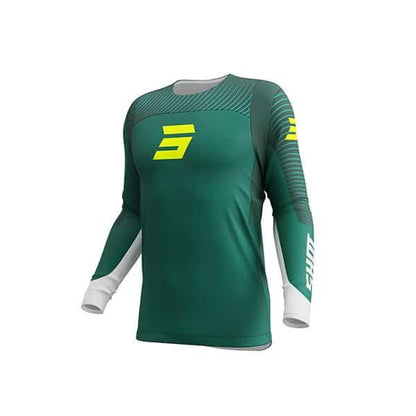 Shot MX Cross Shirt Volwassen Contact GP Groen / Fluor Geel 2026 Collectie - MxProStoreParts