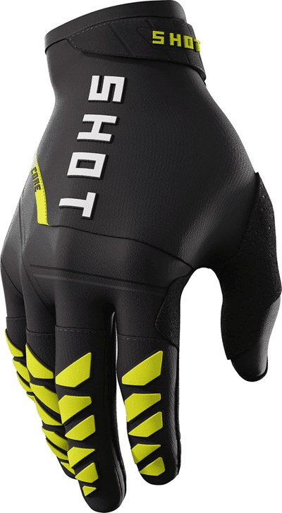 Shot cross handschoenen Core Fluor Geel/Zwart Maat M - MxProStoreParts