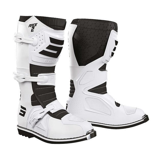 Shot Race Race MX-Stiefel für Erwachsene, weiß