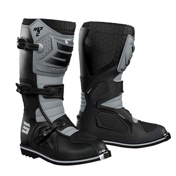 Shot Race Volwassen Race 2 MX Laarzen Zwart / Grijs - MxProStoreParts