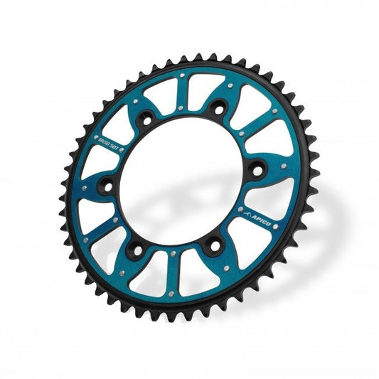 Airtime achtertandwiel 52 tands staal/aluminium met blauwe binnenring Fantic XX/XE 125 2021 & Yamaha YZ/YZ F 125/250/450 99-