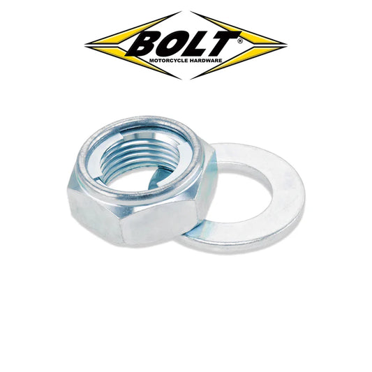 Bolt achteras moer + ring M18 Honda CR 125/250 82-99, Kawasaki KX 125/250 93-02, Suzuki RM 125/250 86-08, Yamaha YZ 125/250 82-98