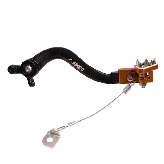 Apico Rempedaal + Brake Saver zwart / oranje KTM SX 85 18- &amp; Husqvarna TC 85 18- &amp; Gas Gas MC 85 21-