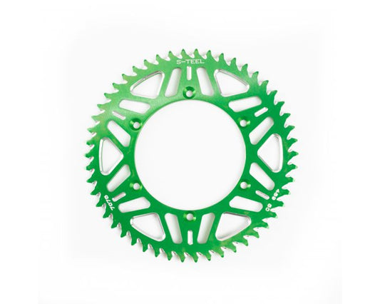 S-teel achtertandwiel 48 tands aluminium Groen Kawasaki KX/KXF 125/250/450